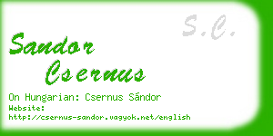sandor csernus business card